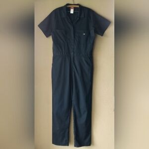 Men's XL Dickies Navy Blue Lightweight Short Sleeve Coveralls With Deep Pockets
